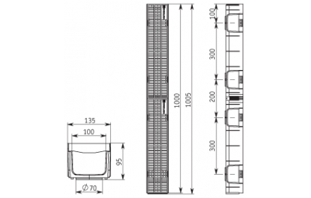 01-1 DETALII-RIGOLA PLASTIC CU GRILAJ DIN PLASTIC DN95